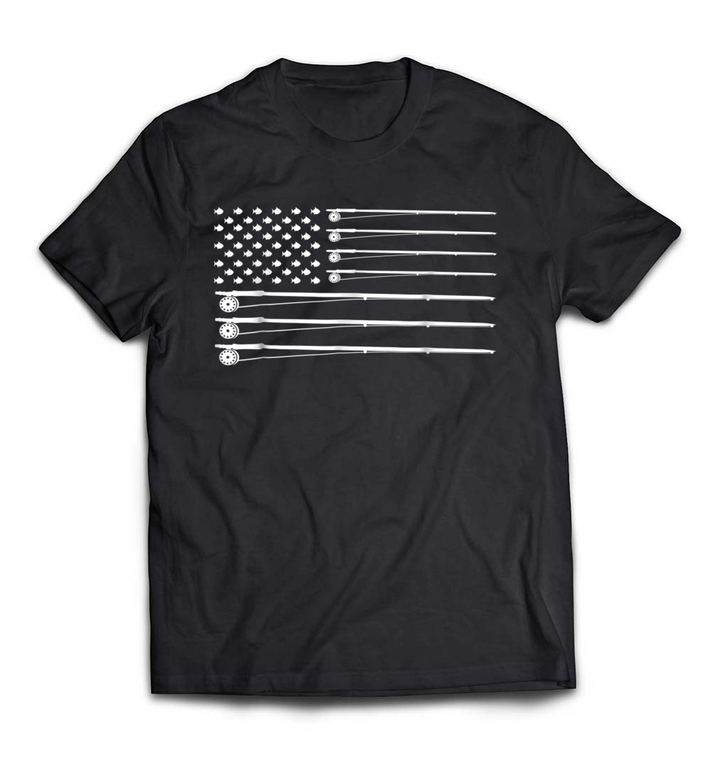 Fly Rod Fishing American Flag T-Shirt: A Tribute to Anglers and Patriotism